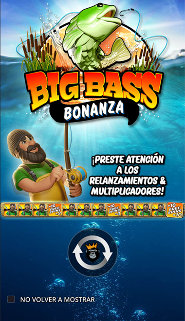 Pantalla del juego Big Bass Bonanza en casino777.