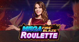 Logo de la ruleta Mega Fire Blaze en vivo.