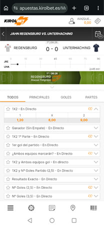 Apuestas en vivo