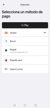 Métodos de pago