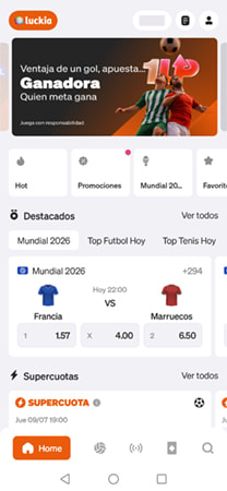 Página de apuestas